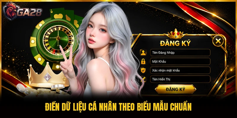 Điền dữ liệu cá nhân theo biểu mẫu chuẩn