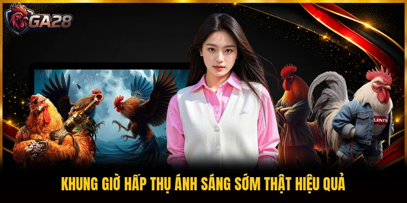Khung giờ hấp thụ ánh sáng sớm thật hiệu quả