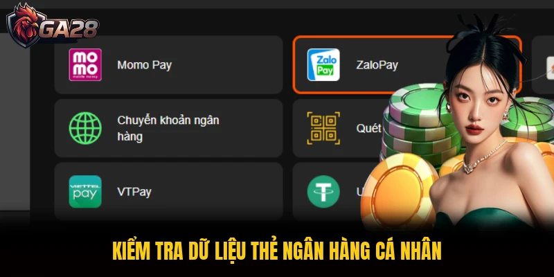 Kiểm tra dữ liệu thẻ ngân hàng cá nhân
